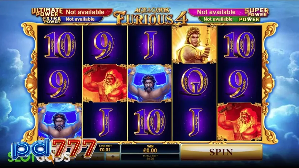 Age of the Gods Furious 4 slot reels
